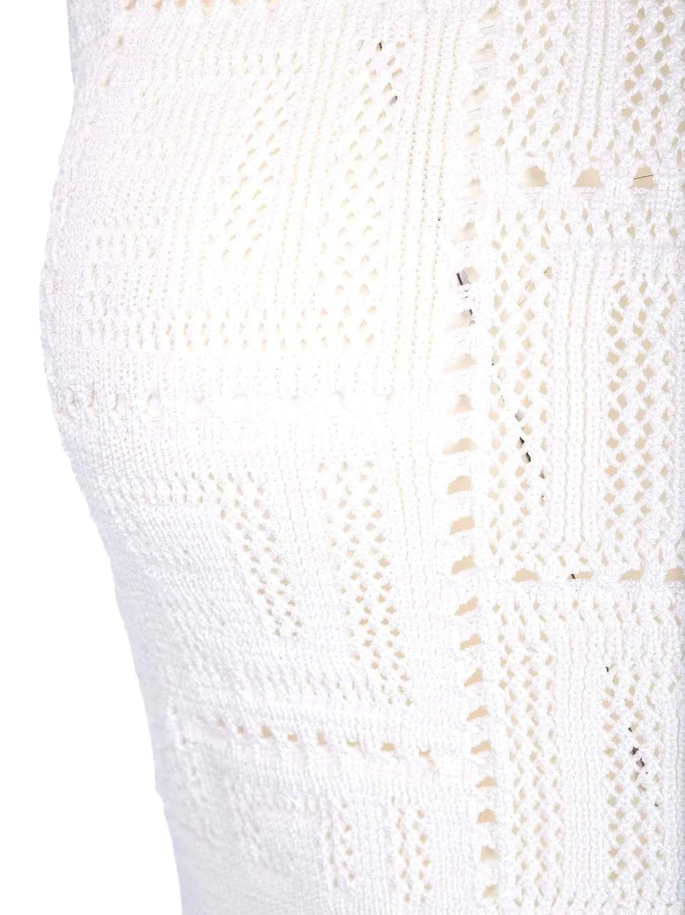Balmain Monogram Perforated Sleeveless Cropped Top