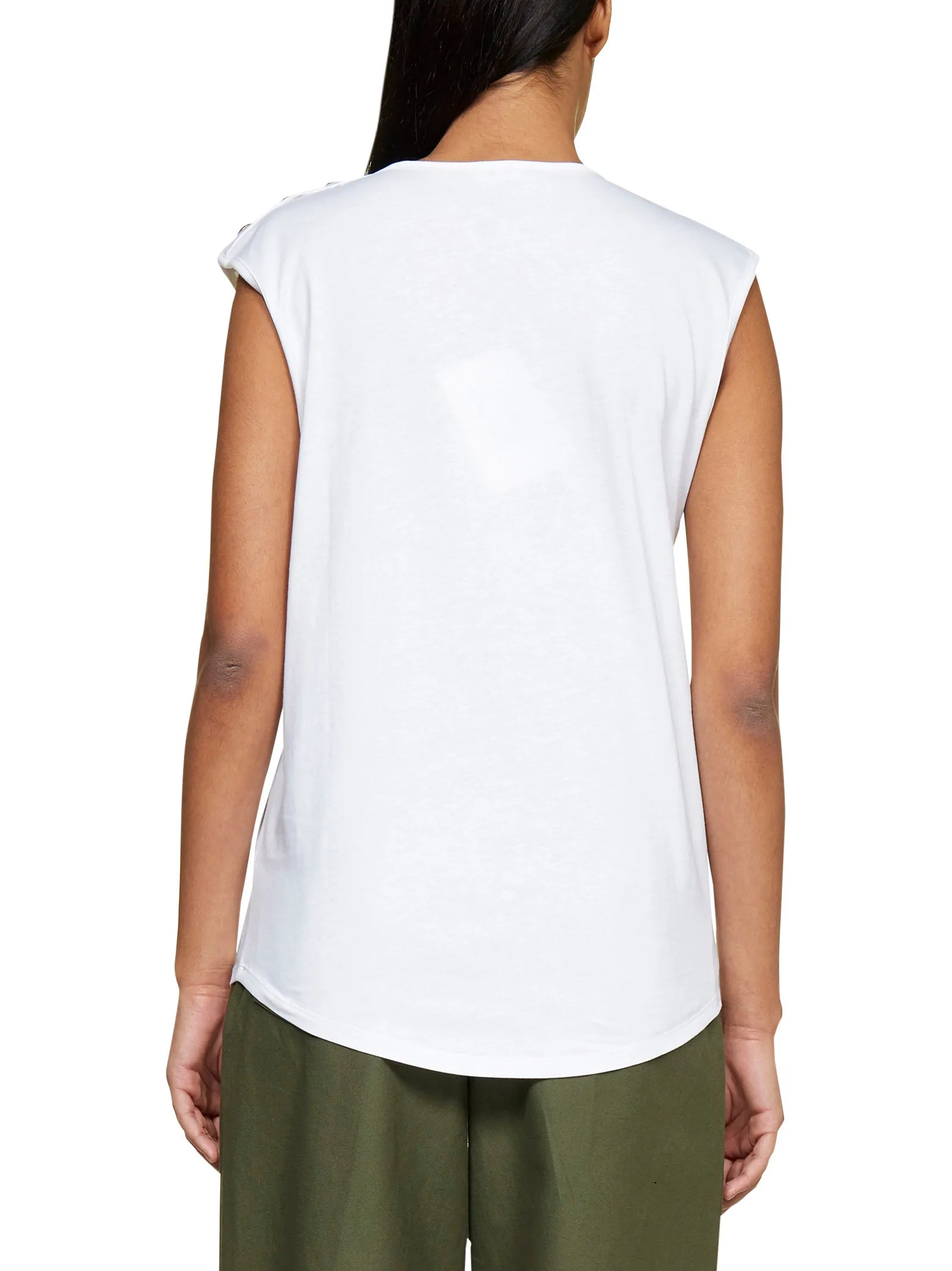 Balmain Sleeveless Logo Printed Tank Top