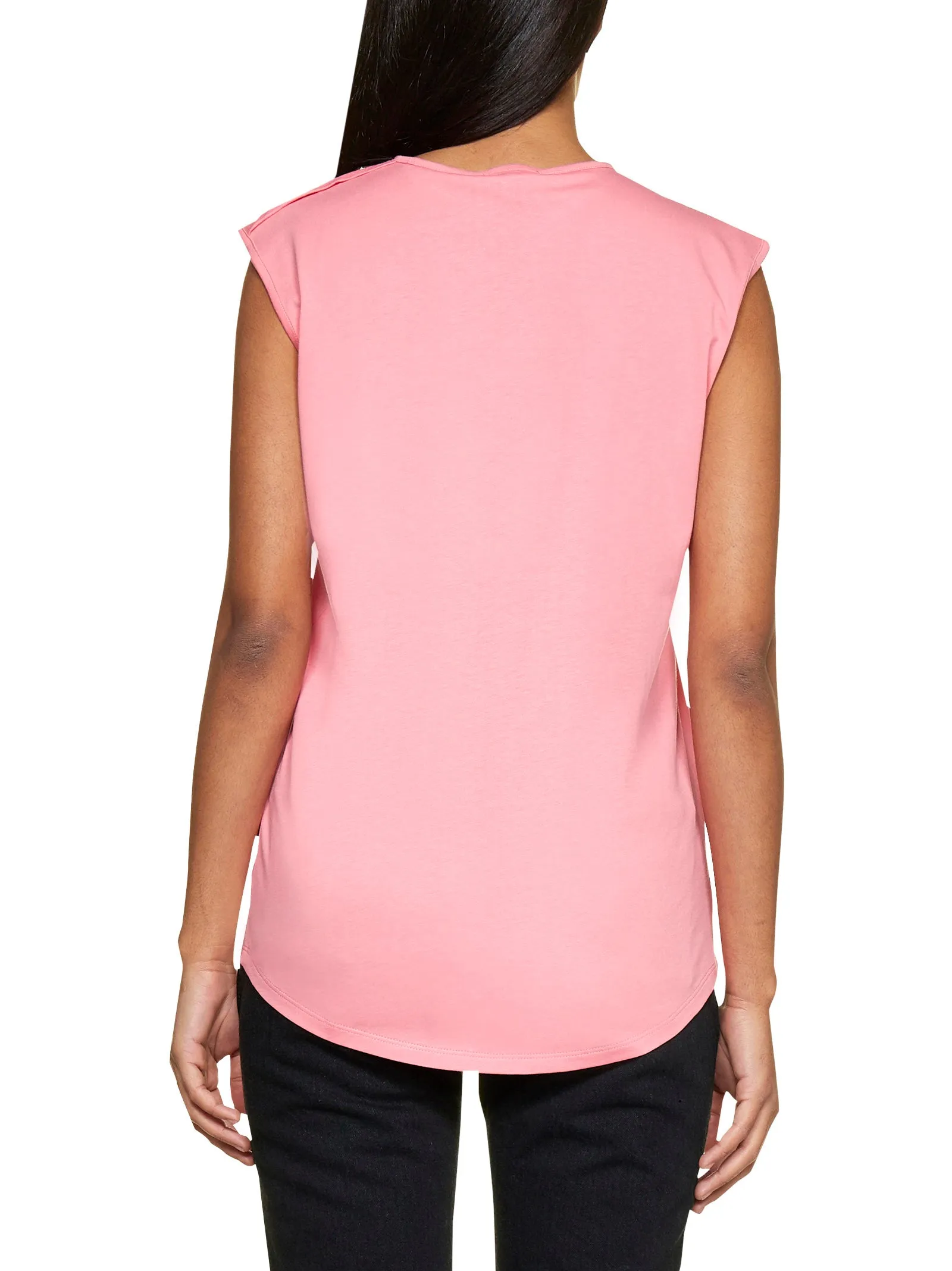 Balmain Sleeveless Logo Printed Tank Top
