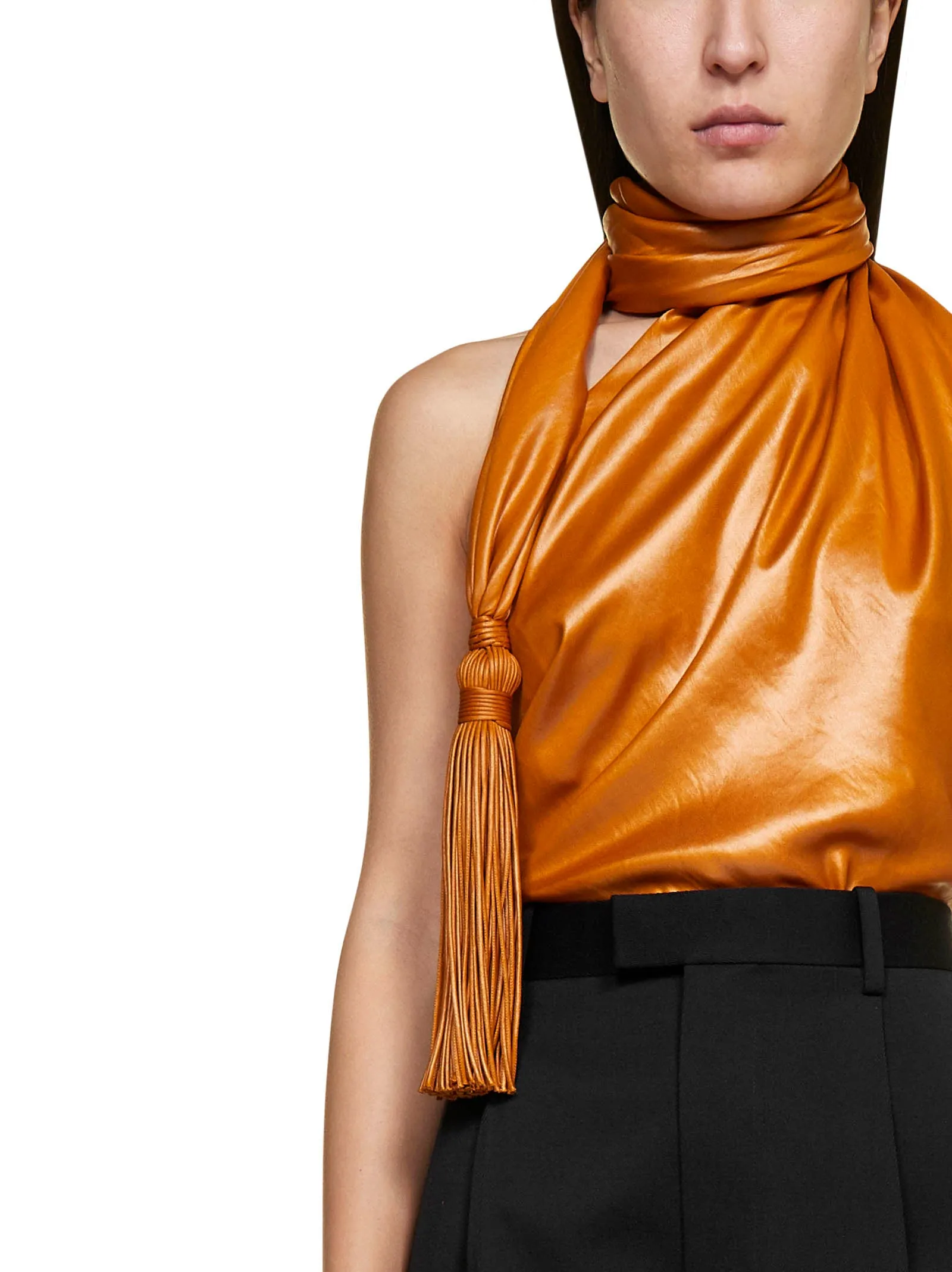 Bottega Veneta Tassel Embellished Halterneck Top