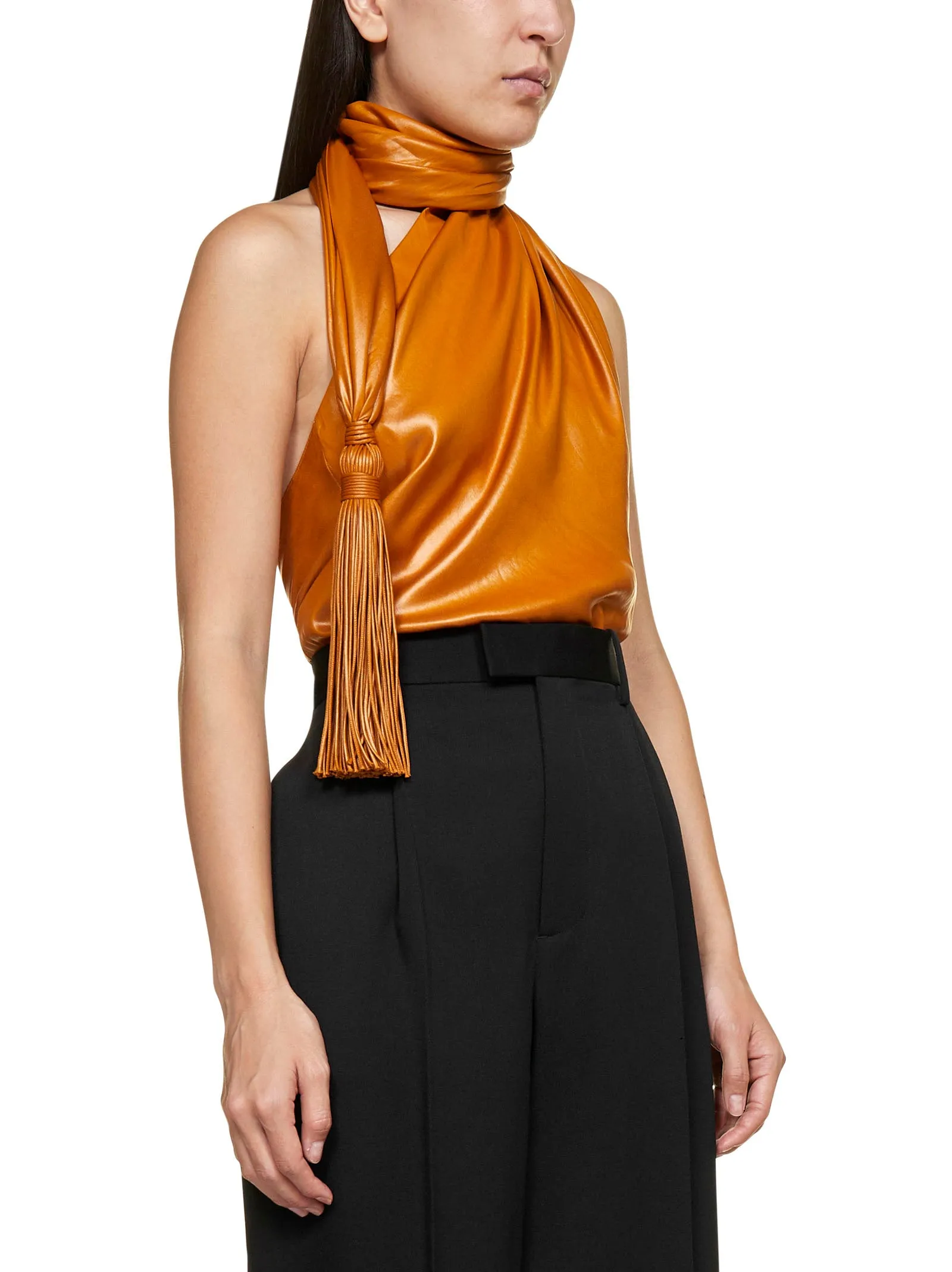 Bottega Veneta Tassel Embellished Halterneck Top