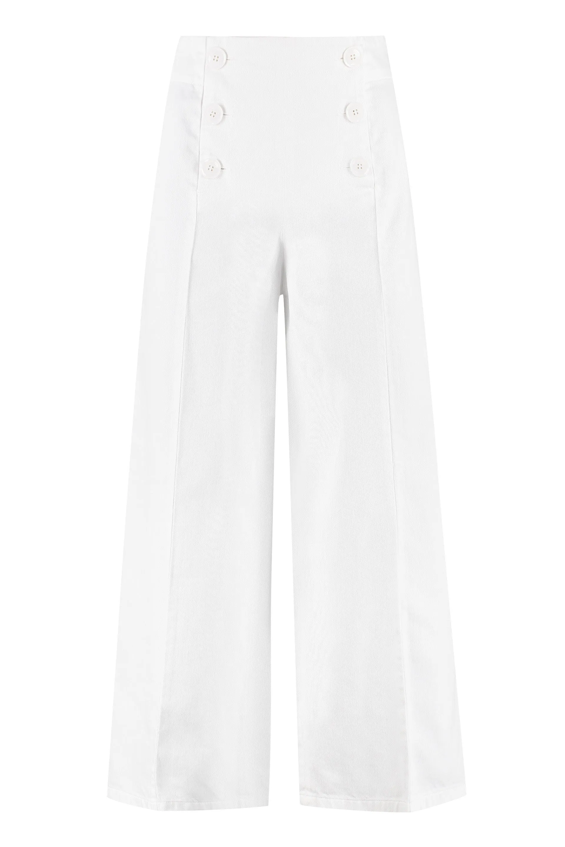 Boutique Moschino Buttoned Denim Culotte Pants