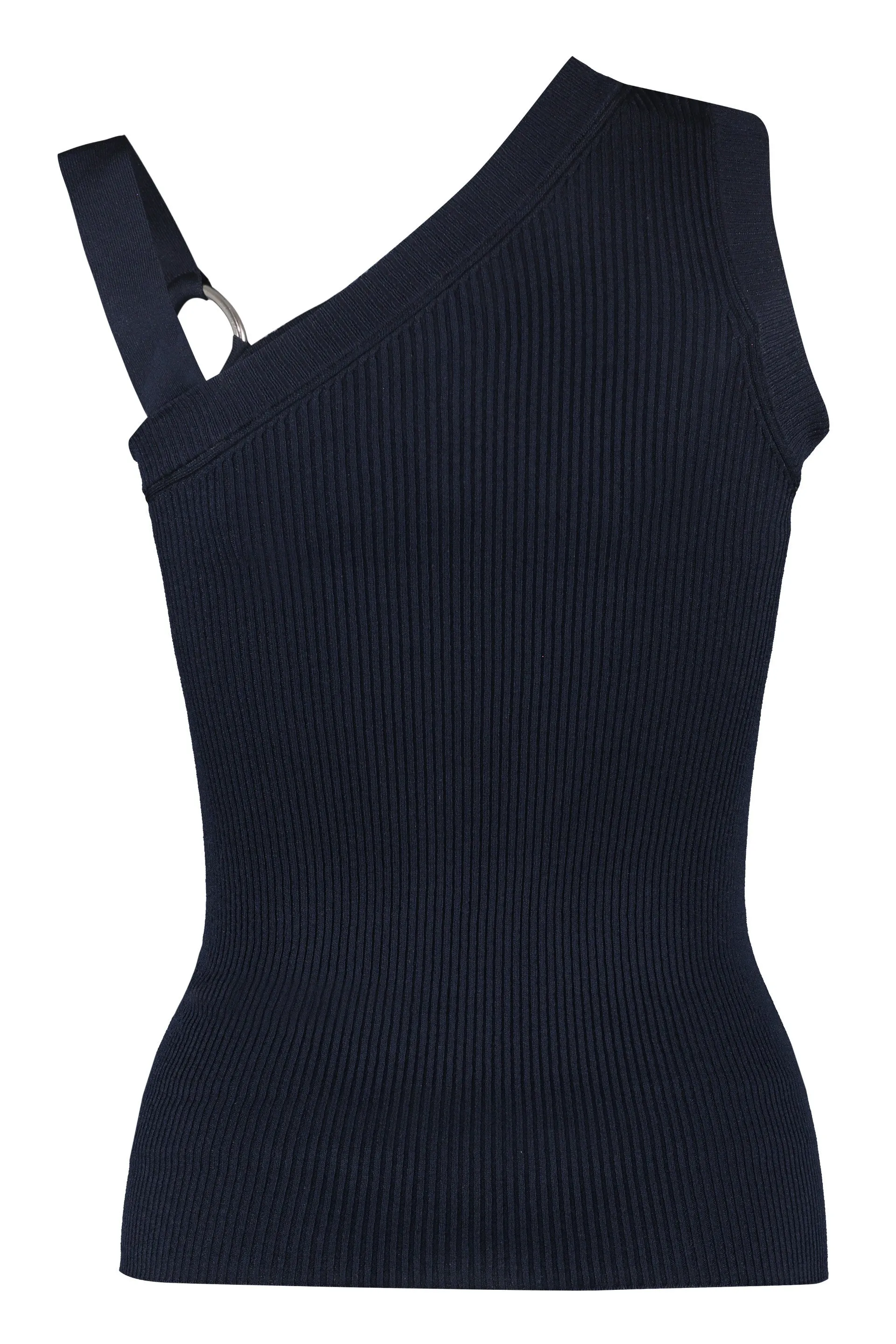 Boutique Moschino One Shoulder Ring Detailed Top