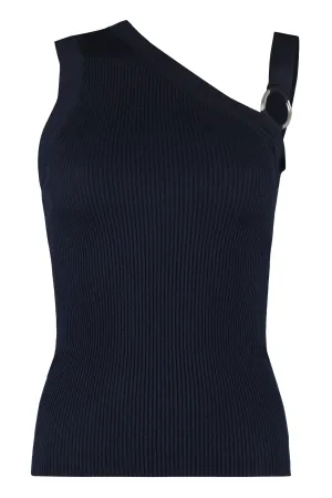 Boutique Moschino One Shoulder Ring Detailed Top