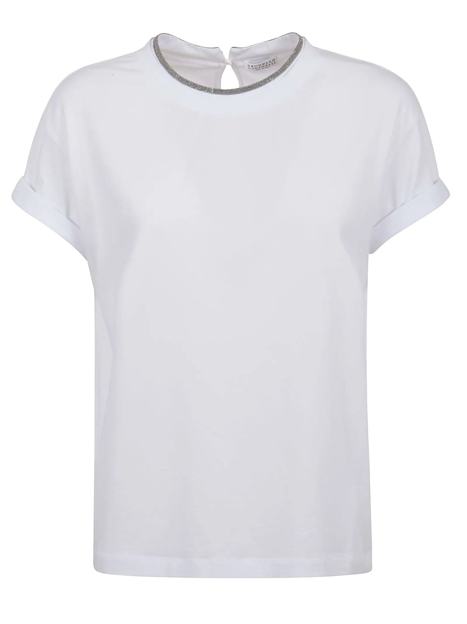 Brunello Cucinelli Chain-Trim Crewneck T-Shirt