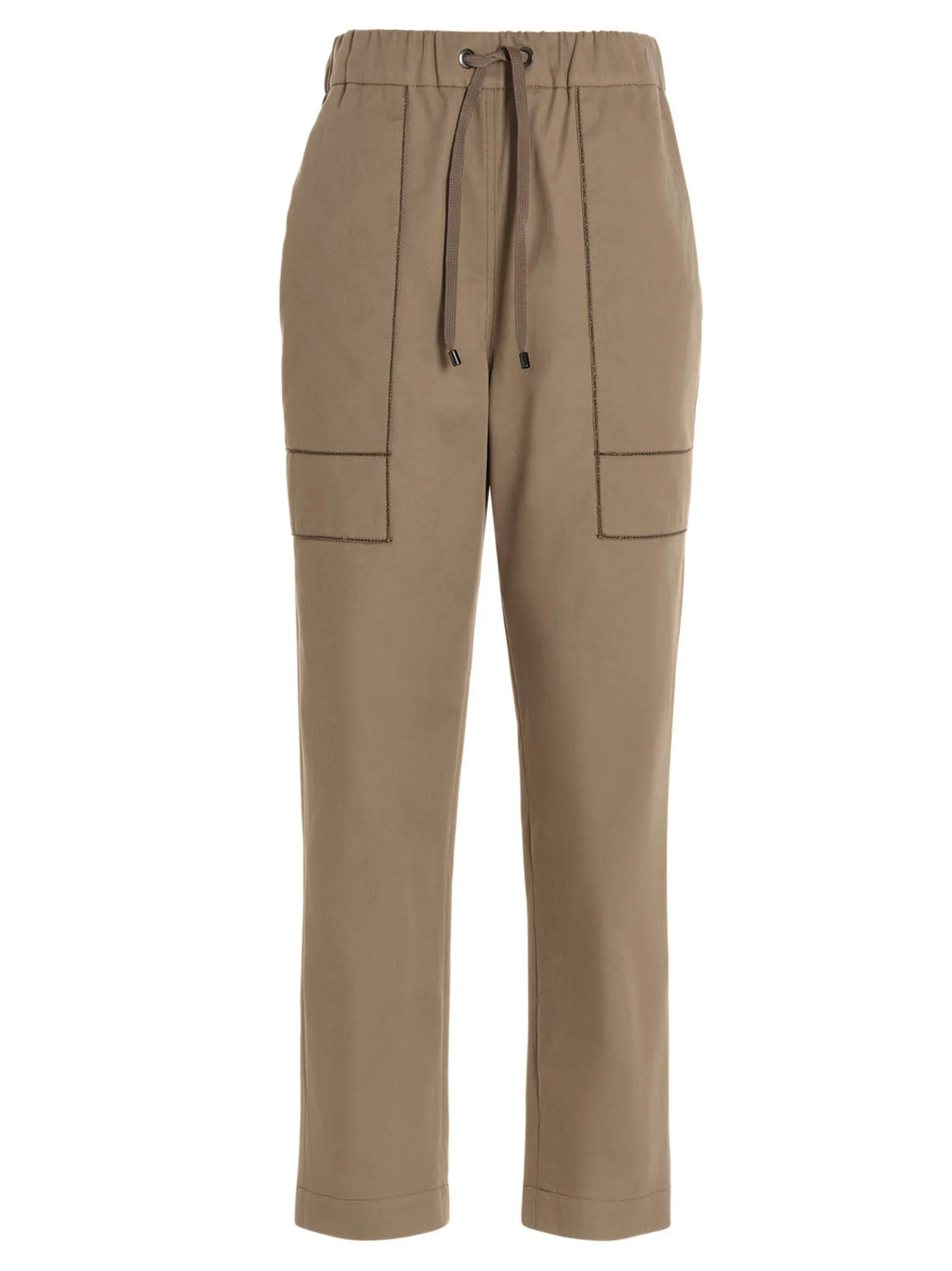 Brunello Cucinelli Drawstring Straight Leg Pants
