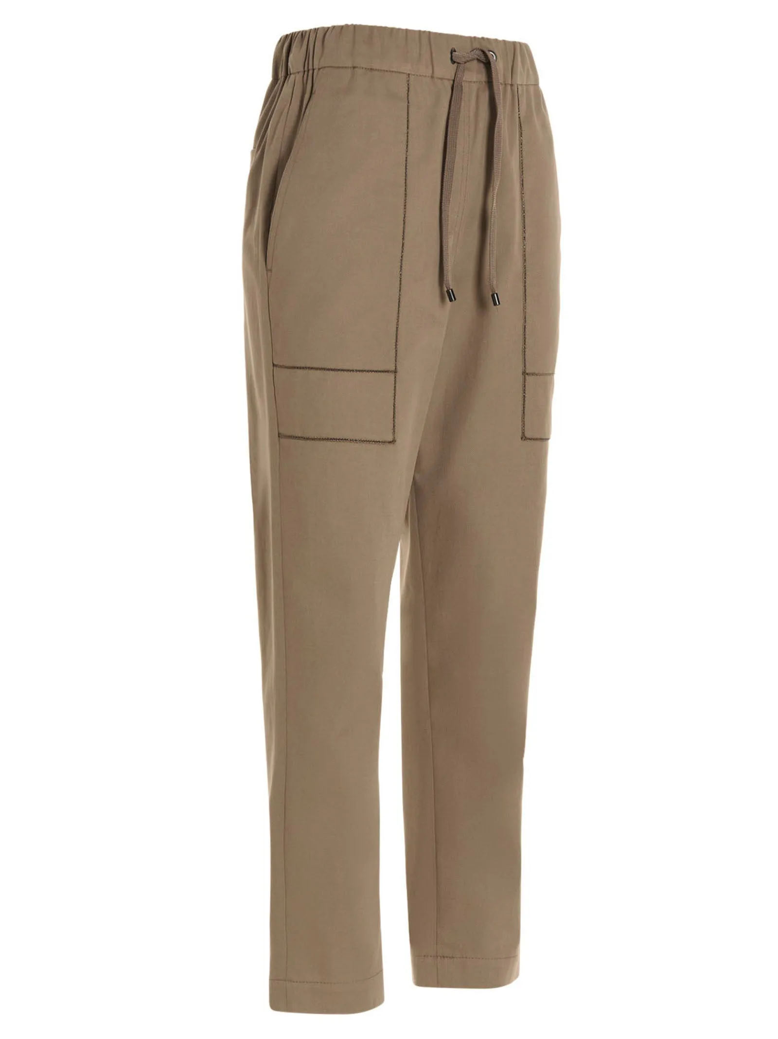 Brunello Cucinelli Drawstring Straight Leg Pants