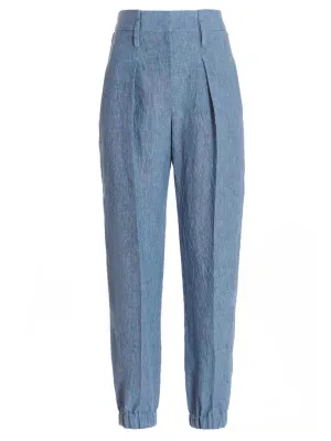 Brunello Cucinelli High Waist Tapered Leg Pants