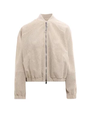Brunello Cucinelli Perforated Zip-Up Jacket