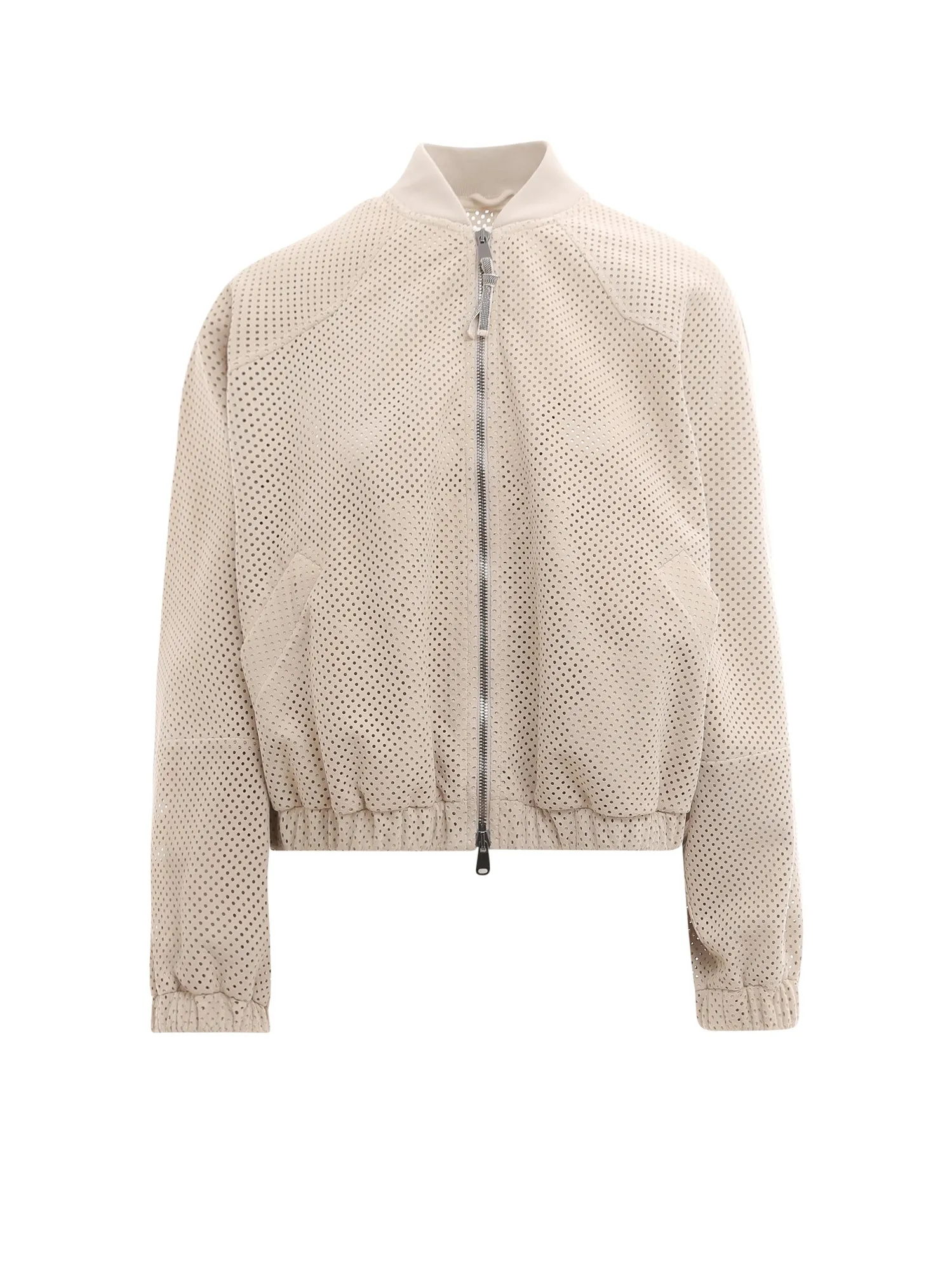 Brunello Cucinelli Perforated Zip-Up Jacket