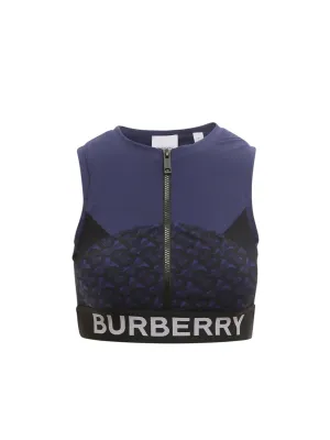 Burberry TB Monogram Print Crewneck Cropped Top