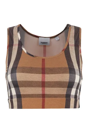 Burberry Vintage Check Scoop Neck Tank Top