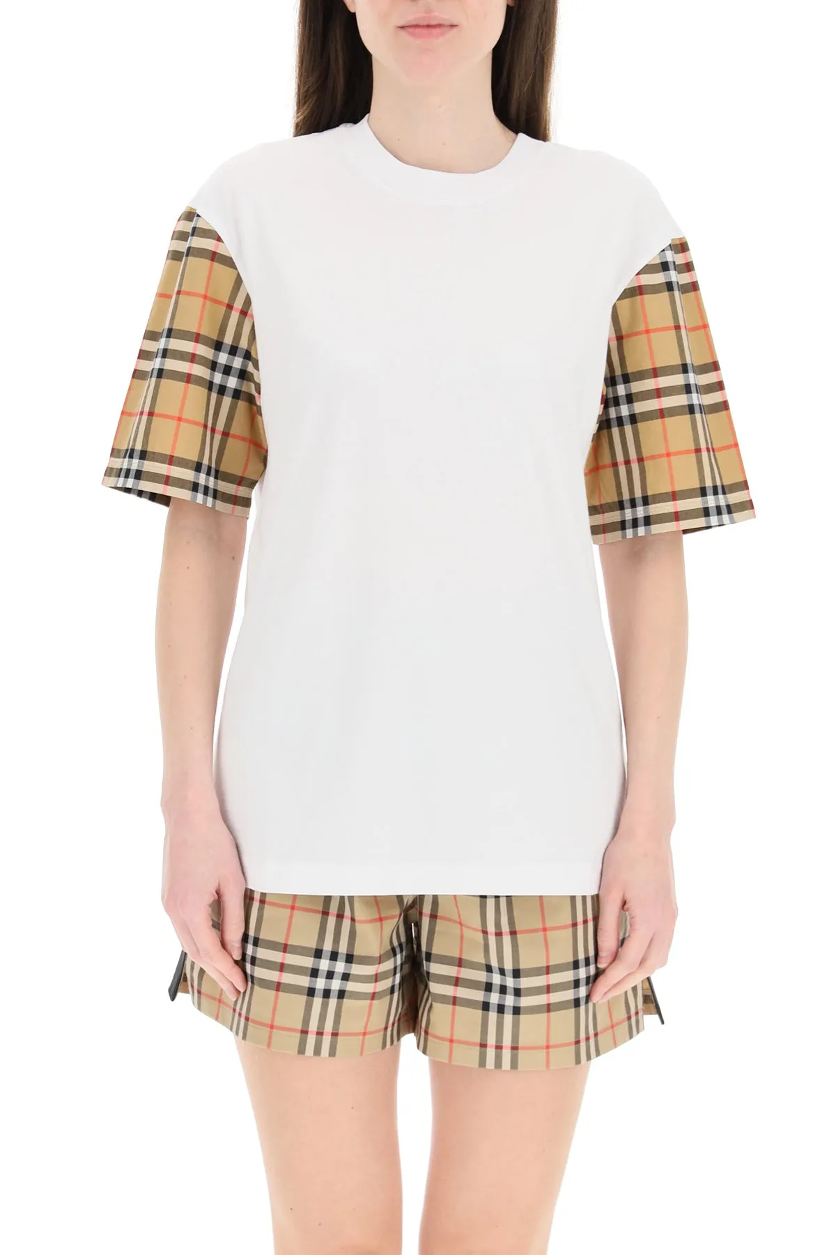 Burberry Vintage Check Sleeve Oversized T-Shirt