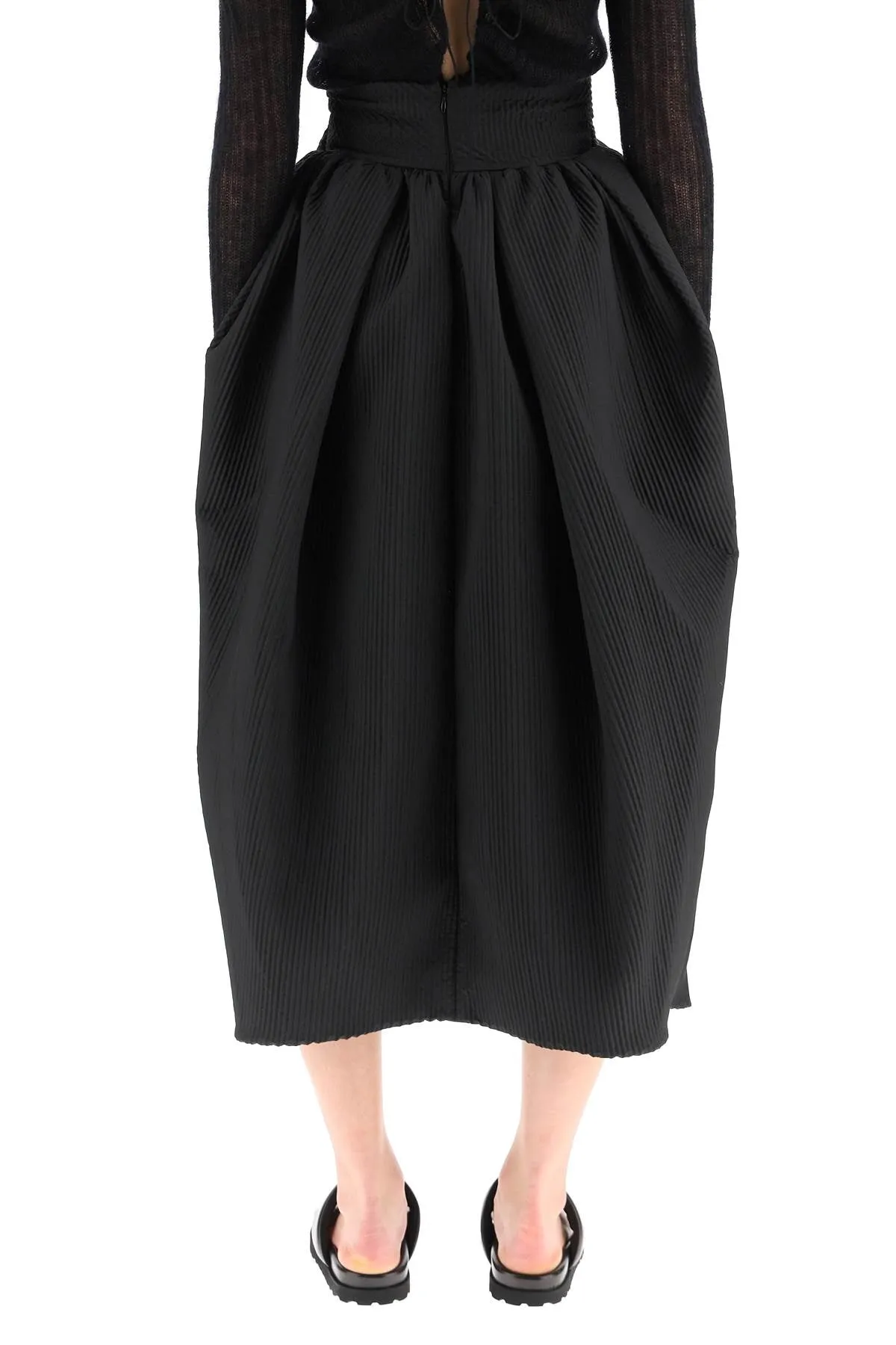 Cecilie Bahnsen Junita Drawstring Midi Skirt