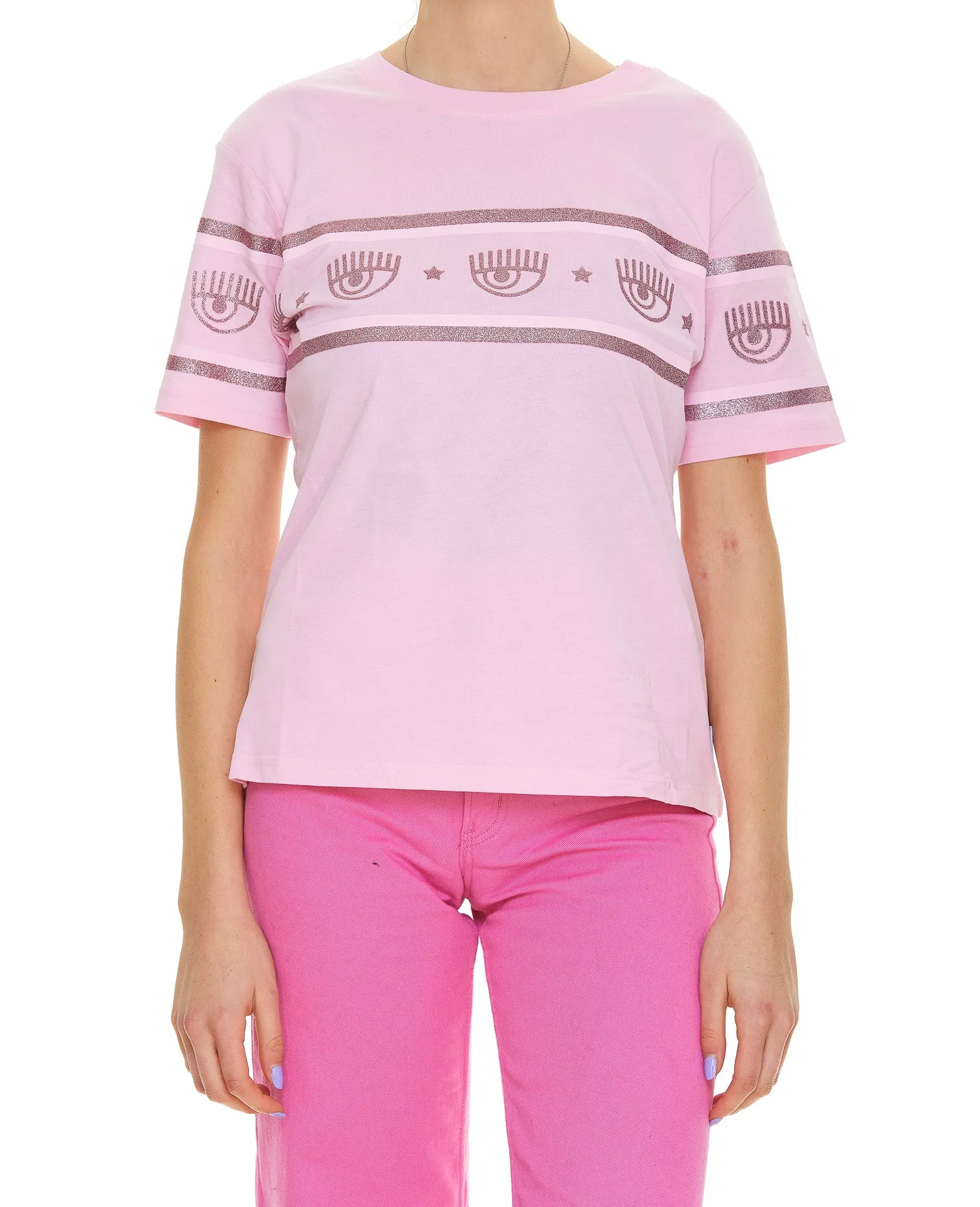 Chiara Ferragni Eyestar Printed Crewneck T-Shirt