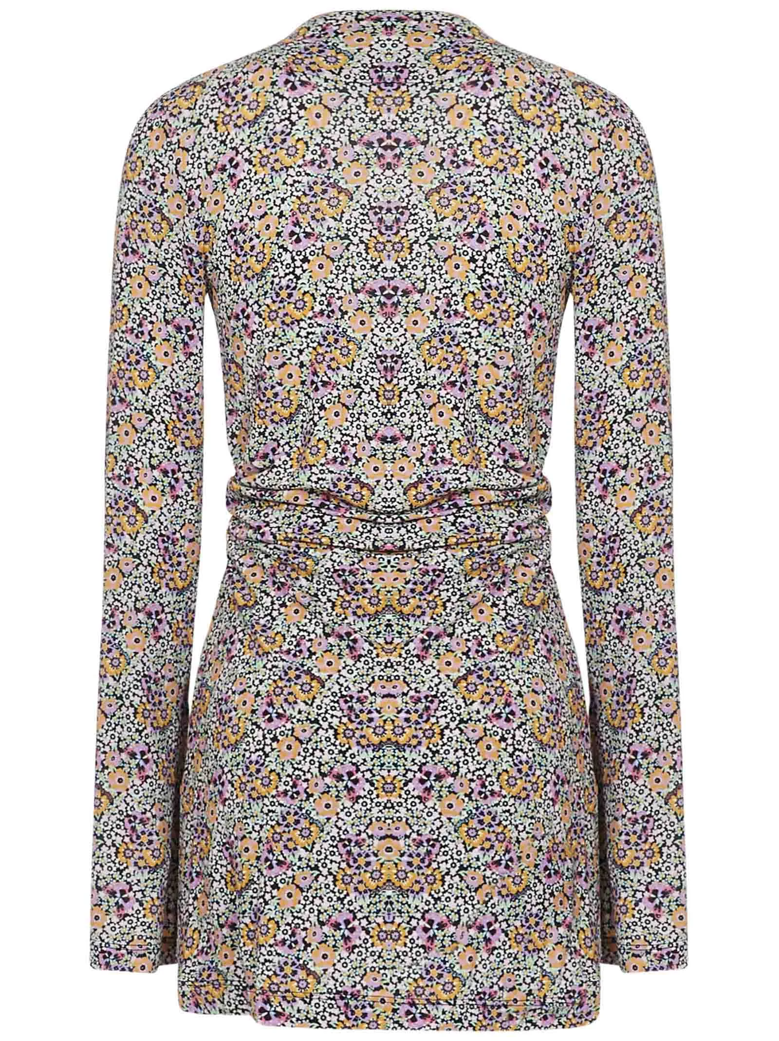 Chiara Ferragni Floral Print Knot Detailed Mini Dress
