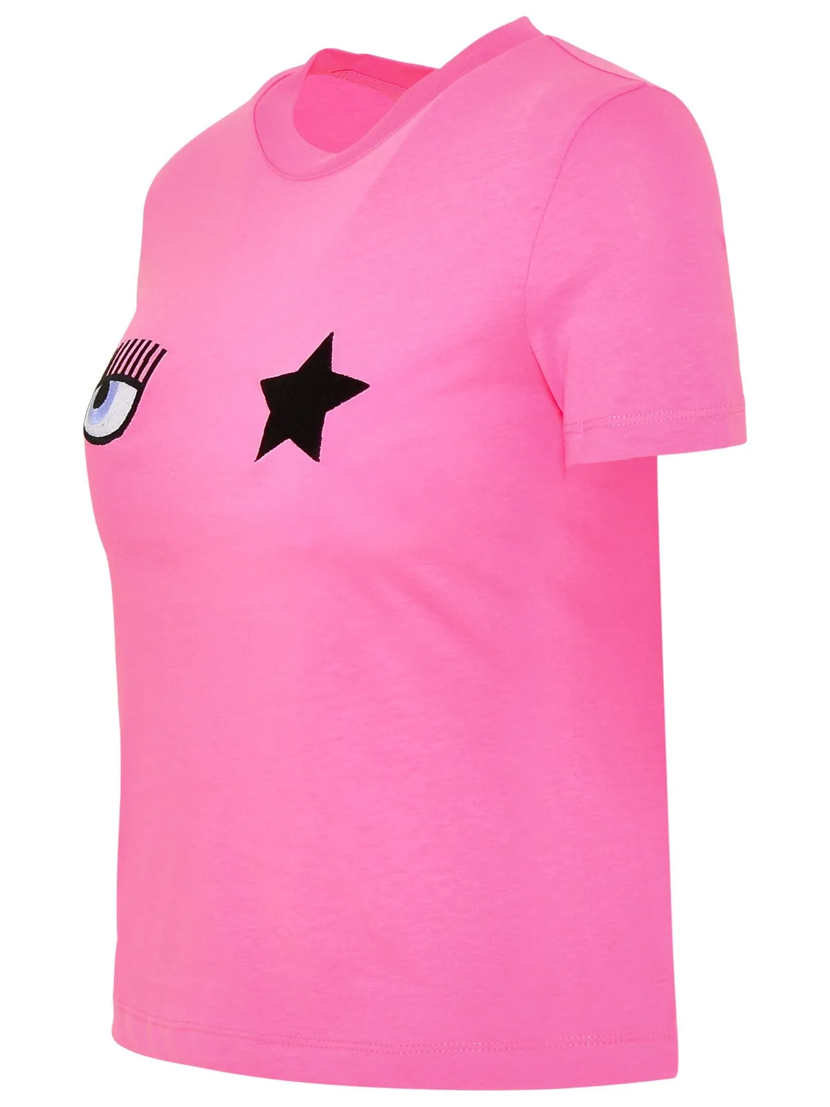 Chiara Ferragni Logo Embroidered Crewneck T-Shirt
