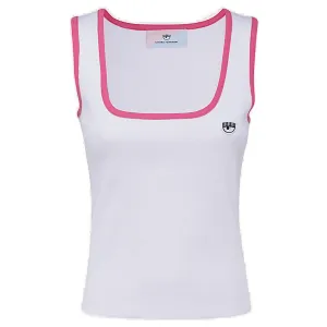 Chiara Ferragni Logo Patch Square-Neck Tank Top