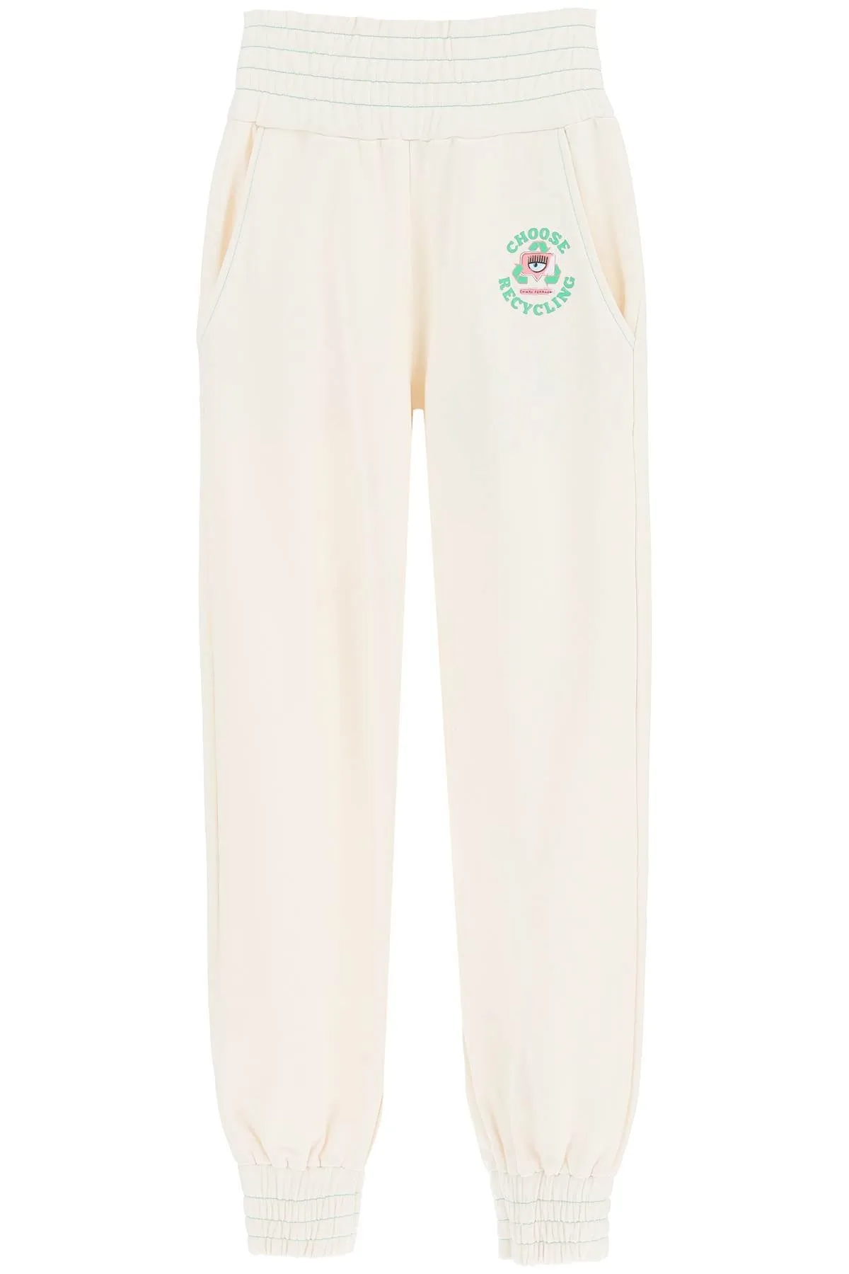 Chiara Ferragni Logo Printed Track Pants