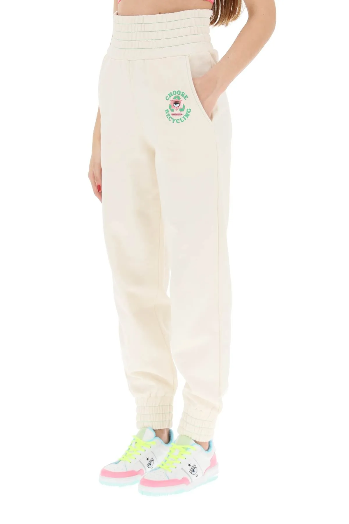 Chiara Ferragni Logo Printed Track Pants