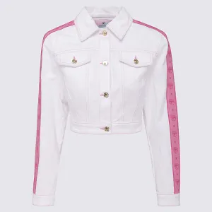 Chiara Ferragni Logo Striped Cropped Jacket