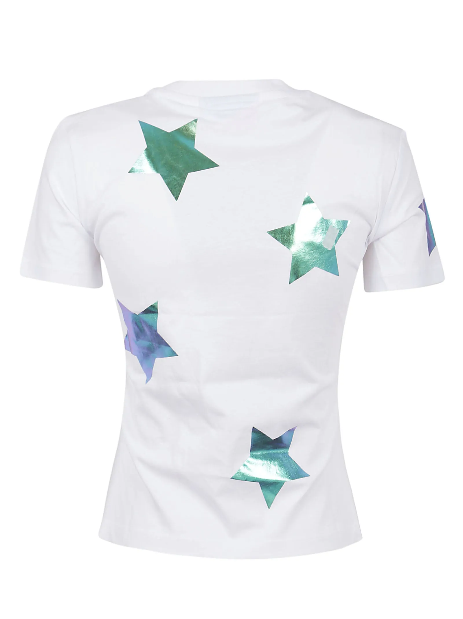 Chiara Ferragni Metallic Star Printed Crewneck T-Shirt