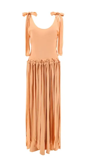 Chlo Sleeveless Bow-Detailed Maxi Dress