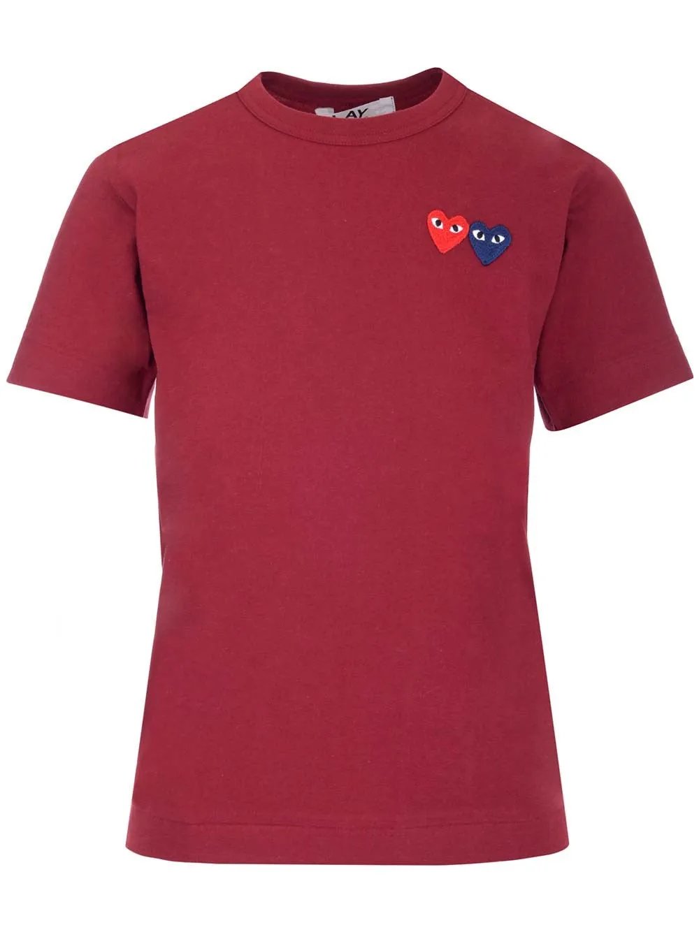 Comme des Garons Play Embroidered Double Heart T-Shirt
