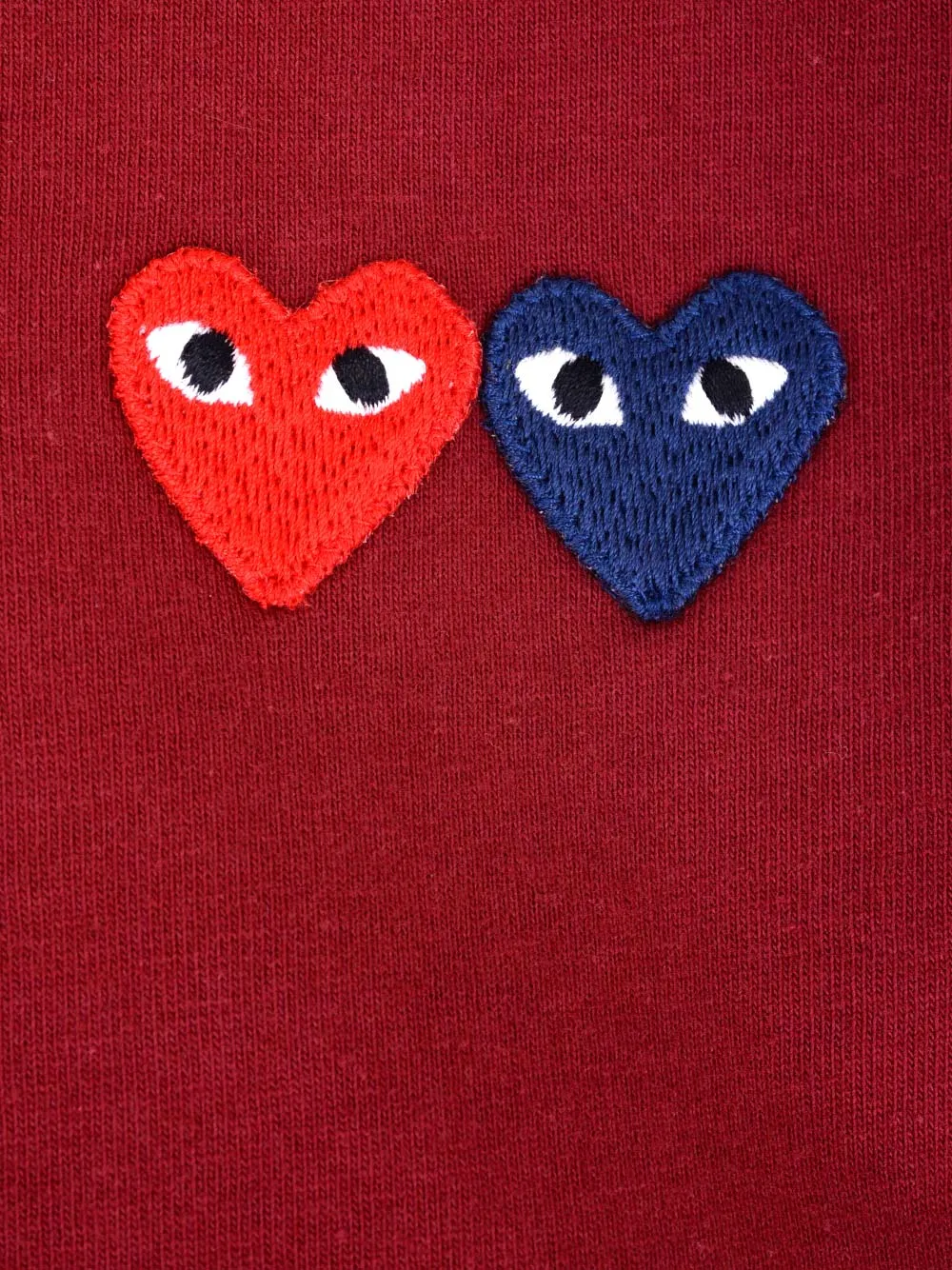 Comme des Garons Play Embroidered Double Heart T-Shirt