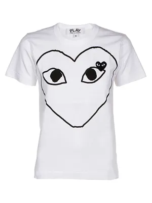 Comme des Garons Play Heart Printed T-Shirt