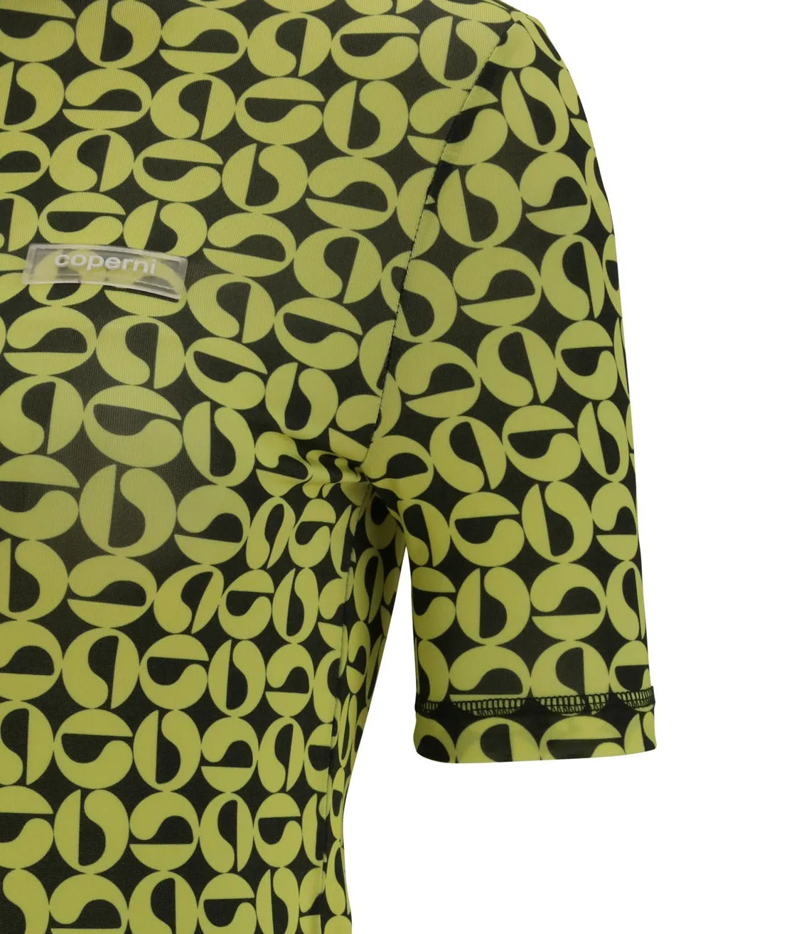 Coperni High Neck Allover Logo Printed Top