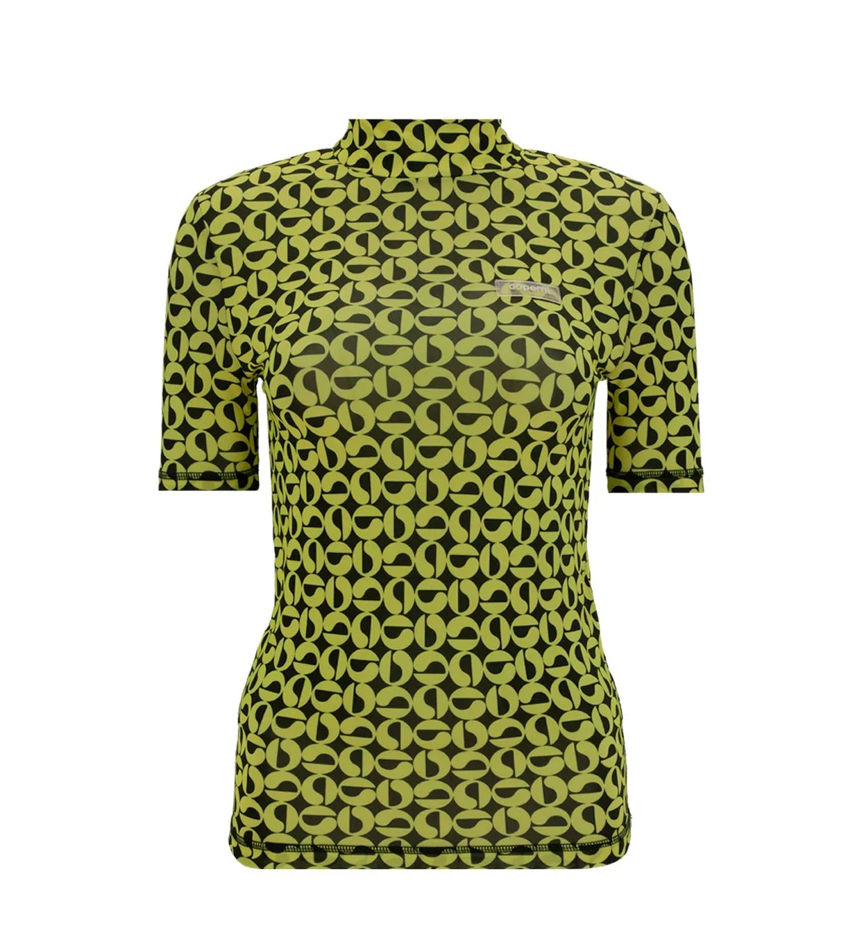 Coperni High Neck Allover Logo Printed Top