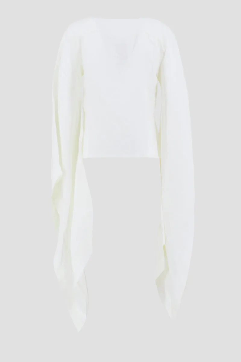 Cult Gaia Amy V-Neck Long Sleeved Top