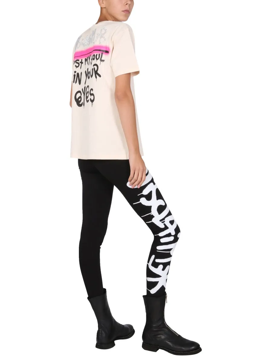 Disclaimer Embellished Logo Crewneck T-Shirt