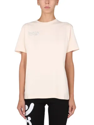 Disclaimer Embellished Logo Crewneck T-Shirt