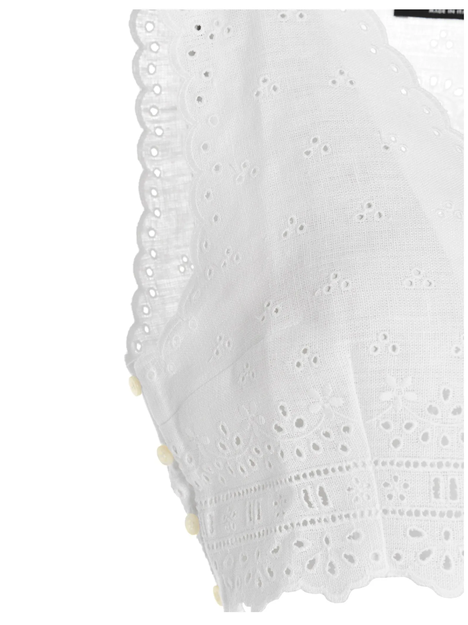 Dolce & Gabbana Broderie Anglaise V-Neck Cropped Top