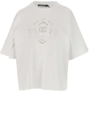 Dolce & Gabbana Cut-Out Embroidered T-Shirt