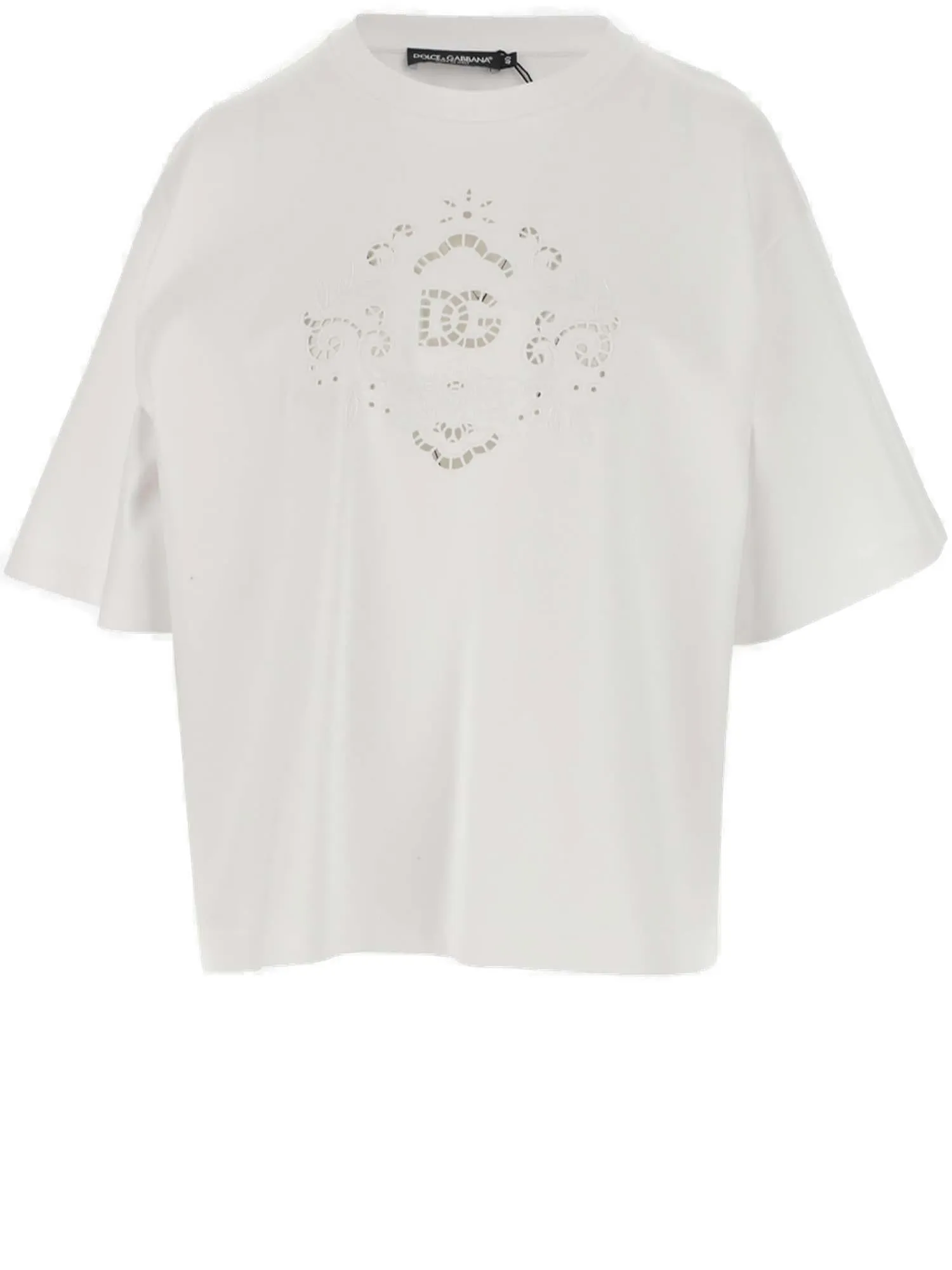 Dolce & Gabbana Cut-Out Embroidered T-Shirt
