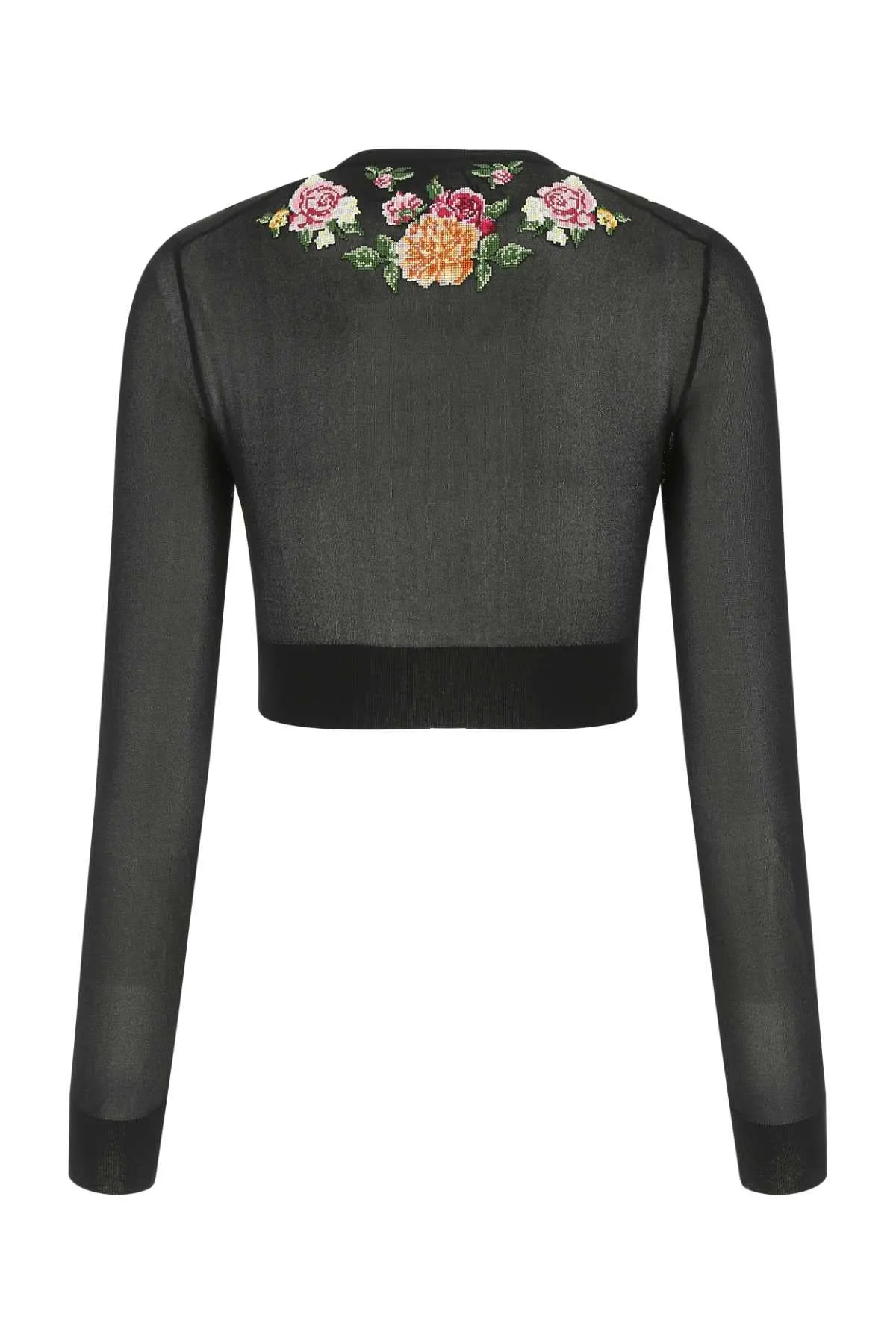 Dolce & Gabbana Floral Embroidered Cropped Top