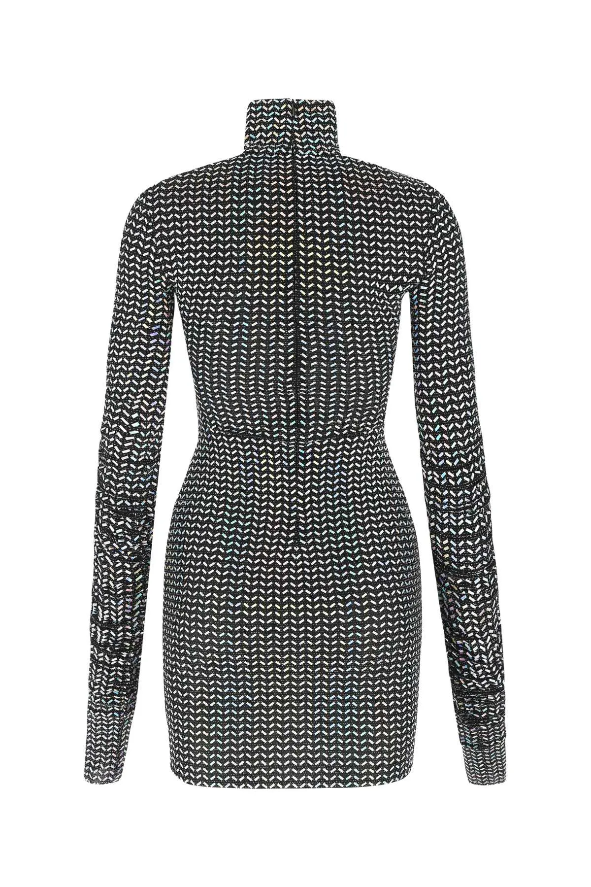 Dolce & Gabbana Holographic Sequins Jersey Long-Sleeve Top