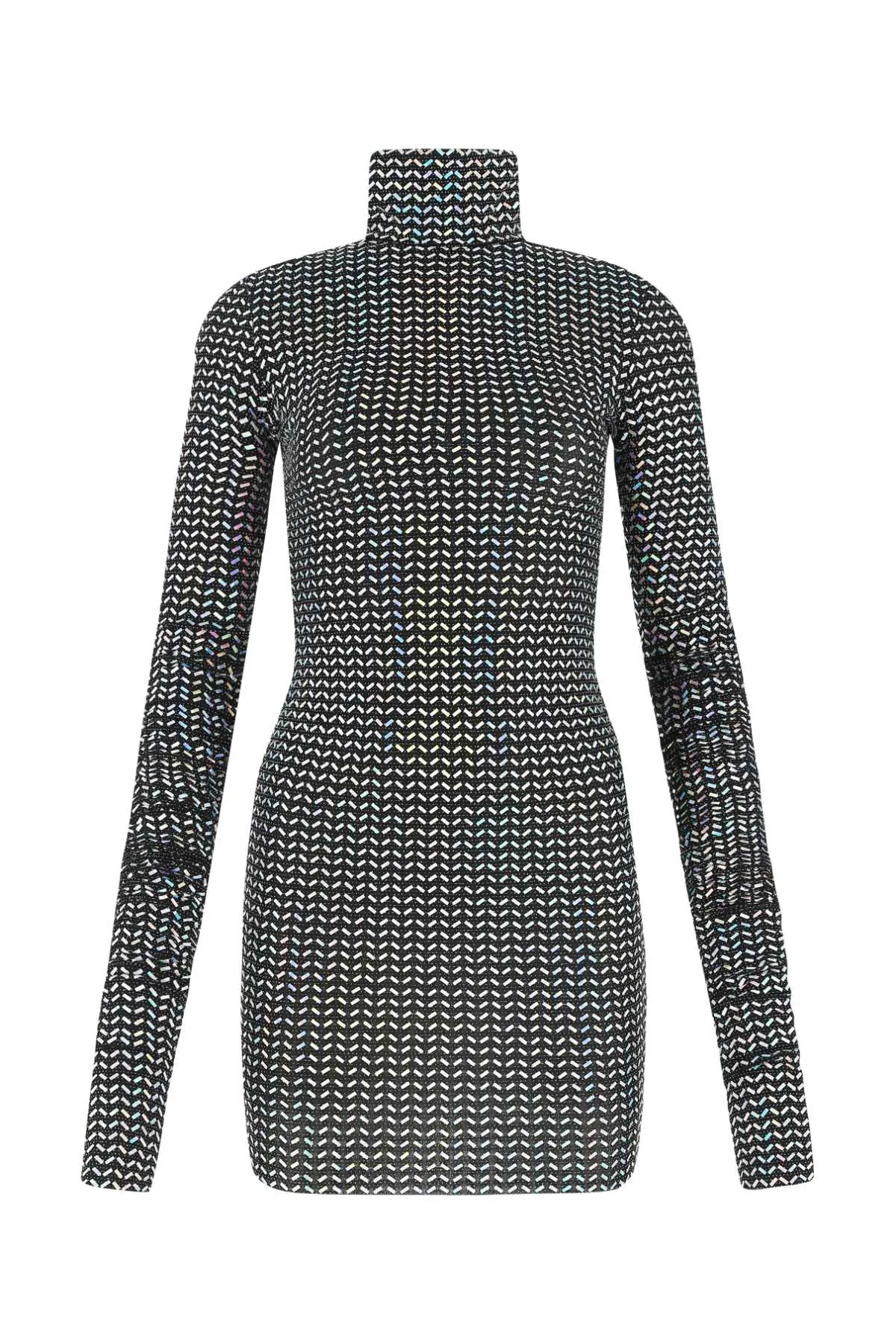 Dolce & Gabbana Holographic Sequins Jersey Long-Sleeve Top