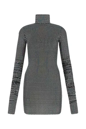 Dolce & Gabbana Holographic Sequins Jersey Long-Sleeve Top