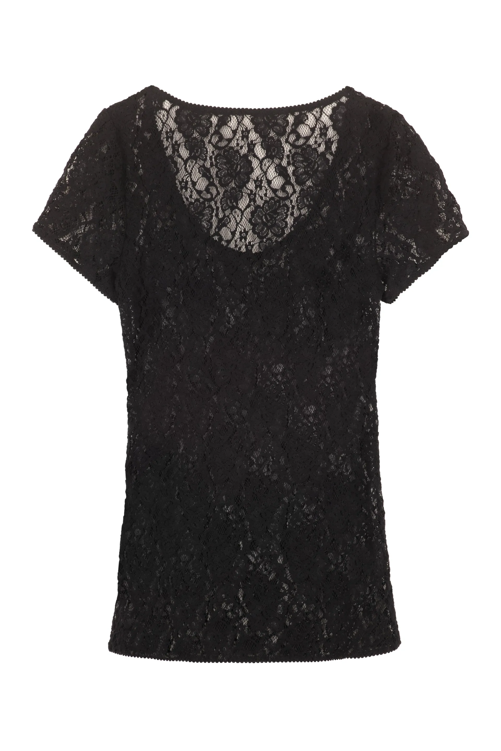Dolce & Gabbana Lace Logo Band Top