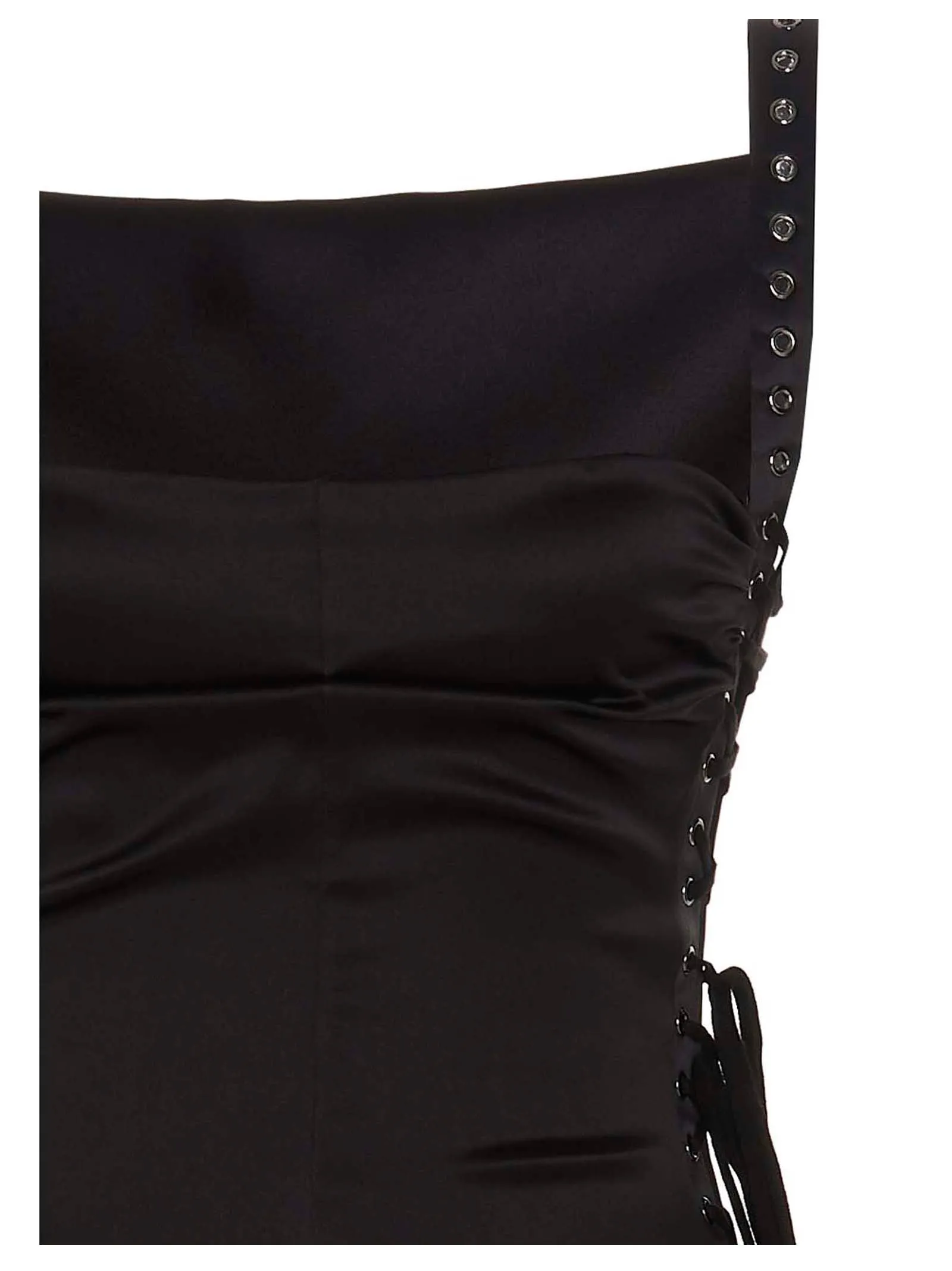 Dolce & Gabbana Lace-Up Detail Midi Dress