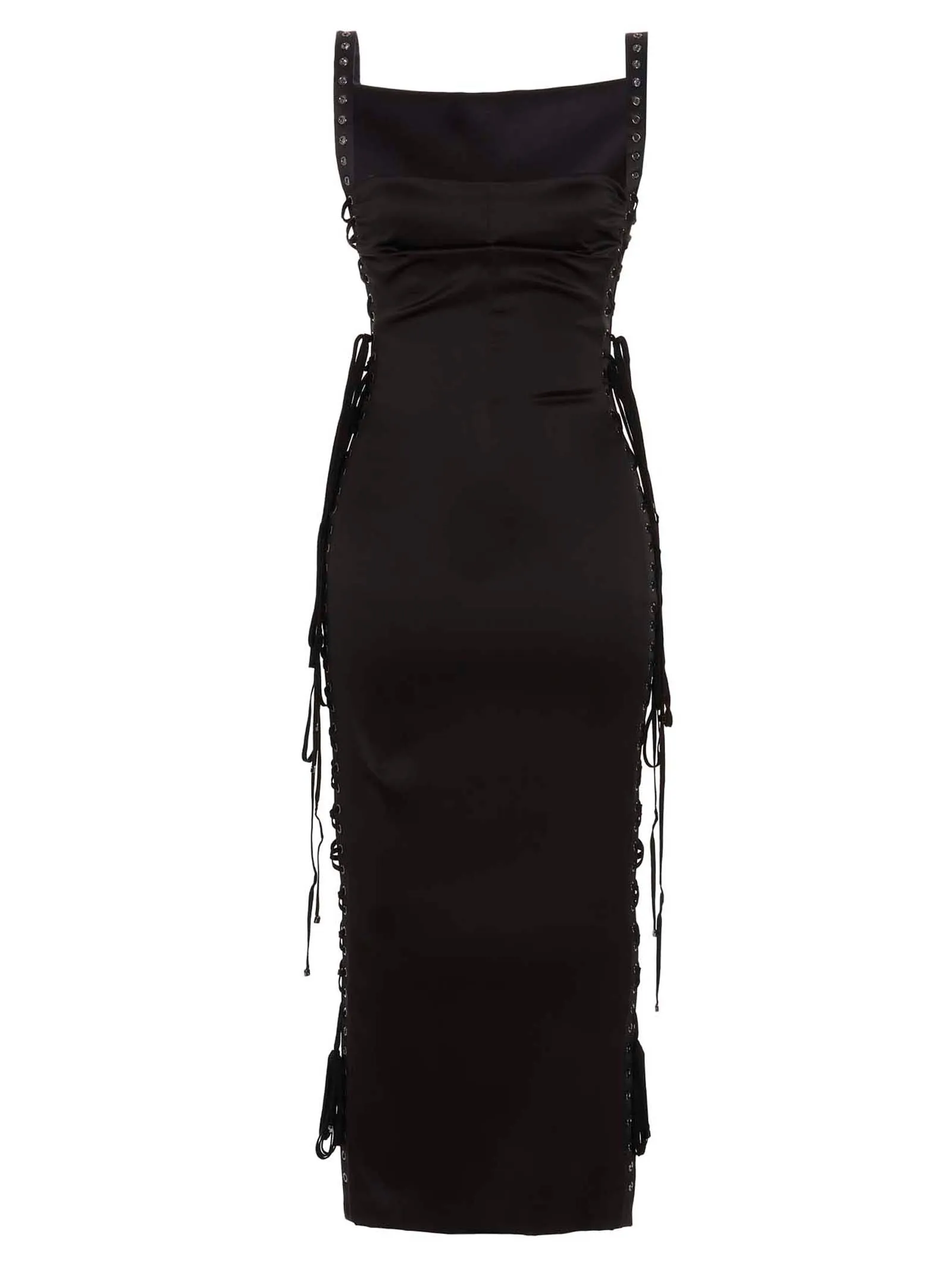 Dolce & Gabbana Lace-Up Detail Midi Dress