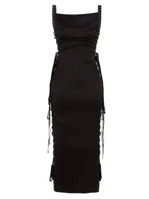 Dolce & Gabbana Lace-Up Detail Midi Dress