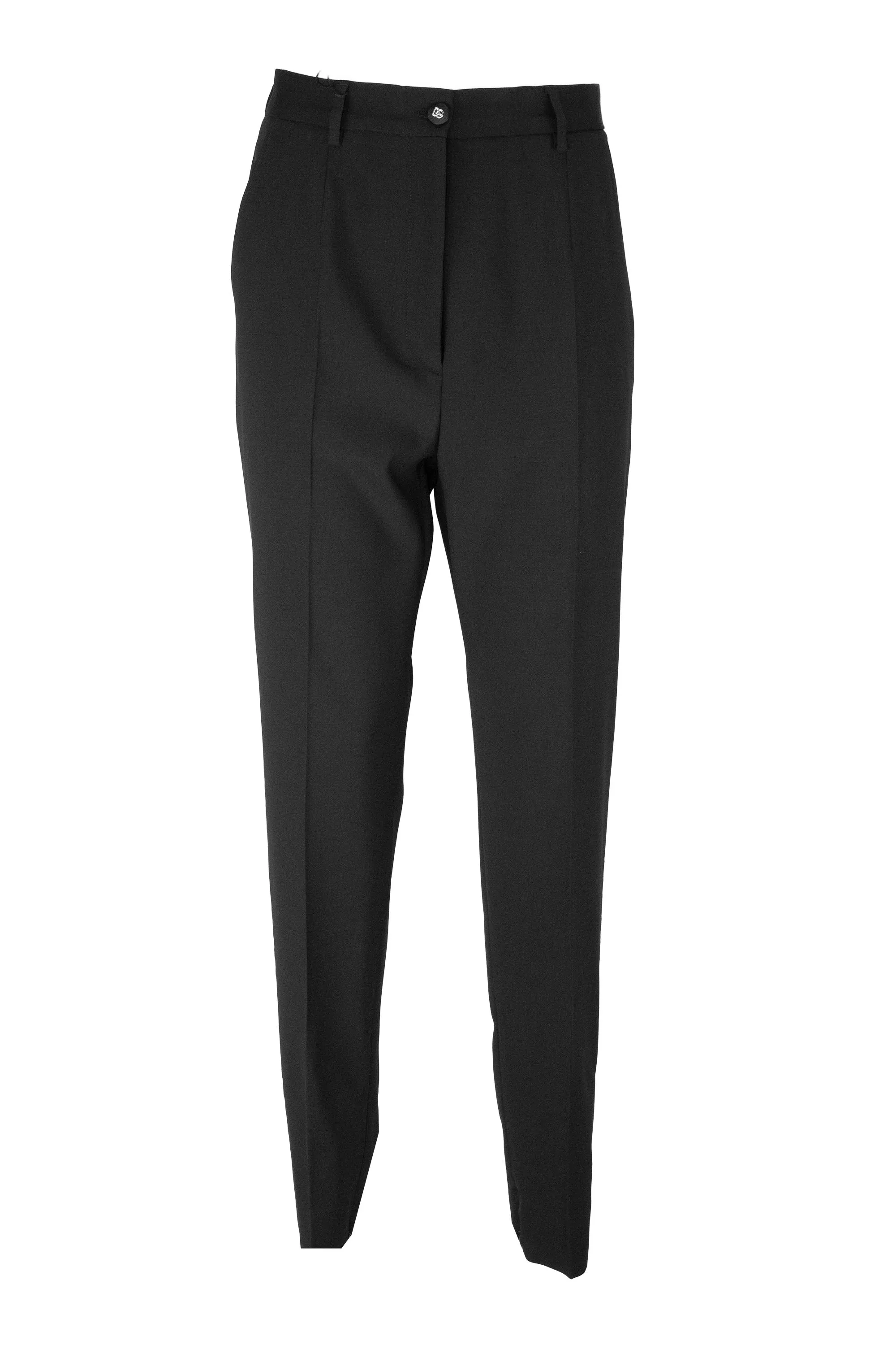 Dolce & Gabbana Logo Button Tuxedo Pants