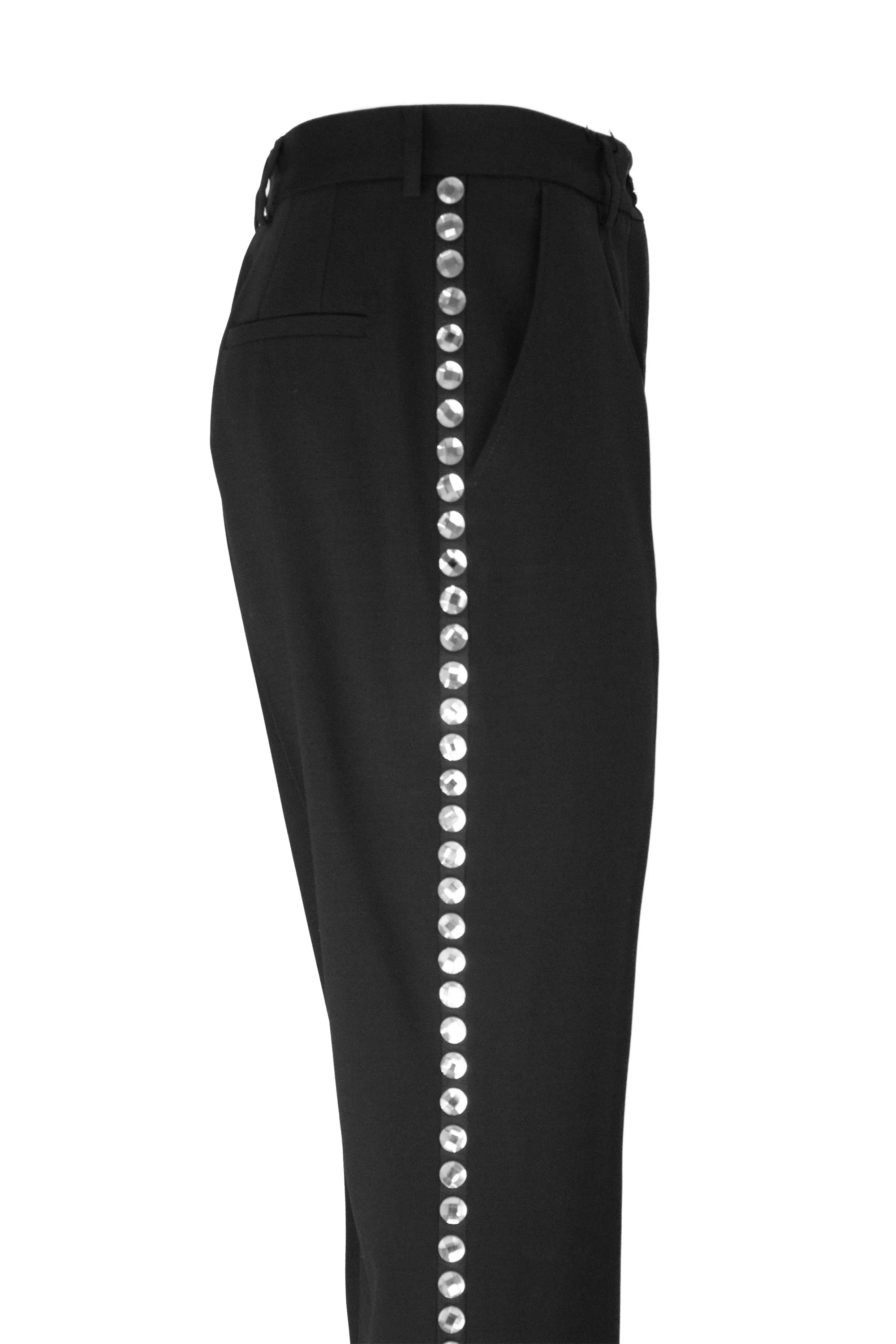 Dolce & Gabbana Logo Button Tuxedo Pants