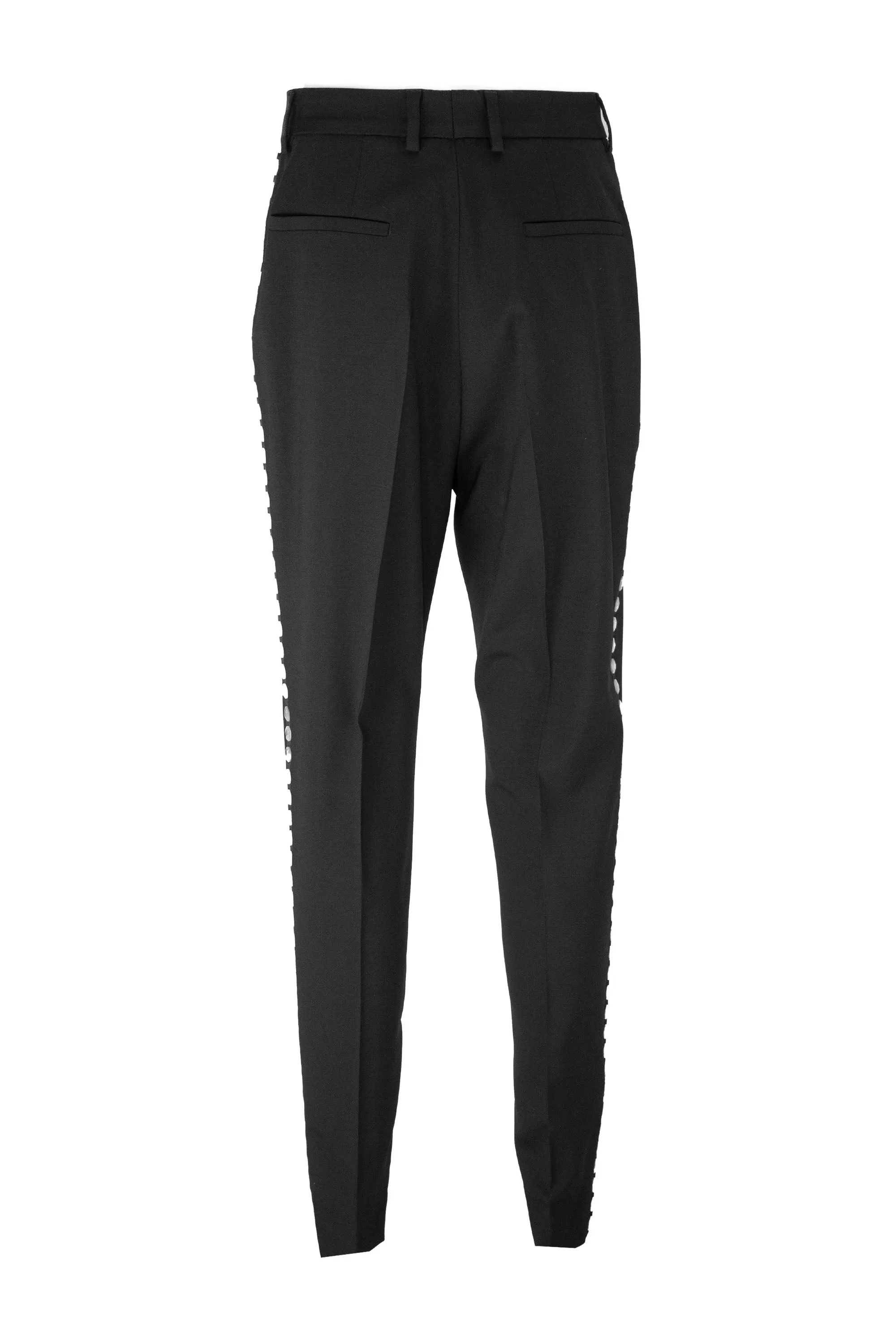 Dolce & Gabbana Logo Button Tuxedo Pants