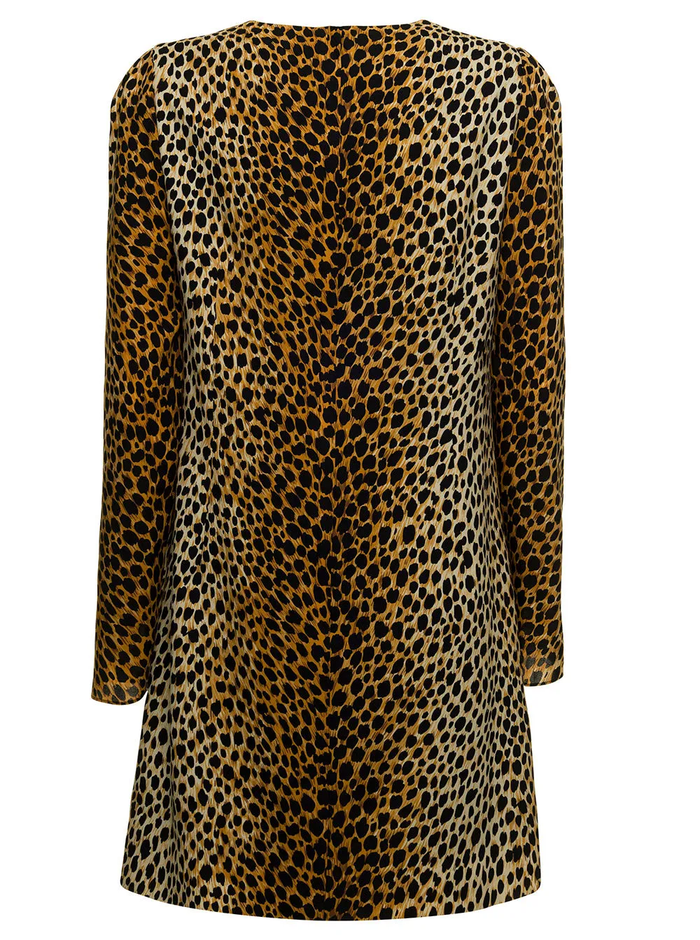 Dolce & Gabbana Ocelot Printed Charmeuse Mini Dress